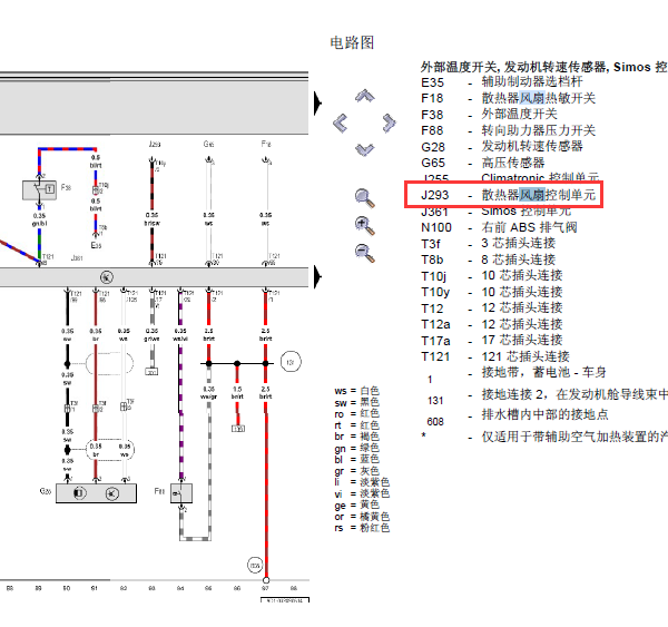 06年大众高尔夫风扇控制线路图