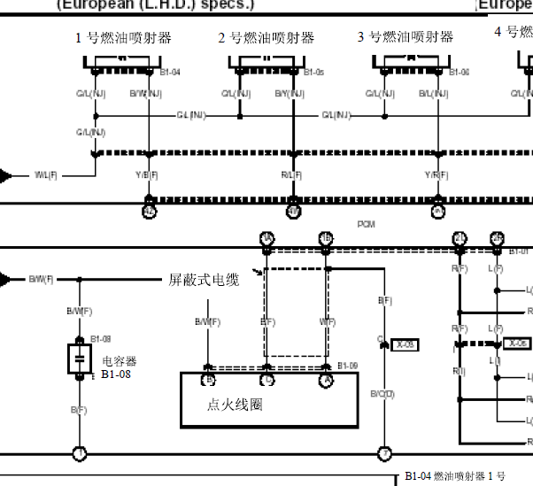 一汽马自达6发动机线路图