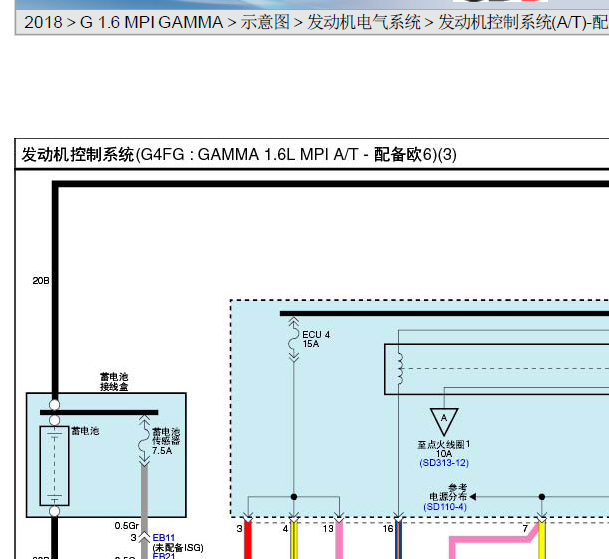 18年起亚K3发动机线路图