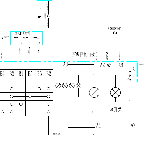 2014年威旺M20空调电路图