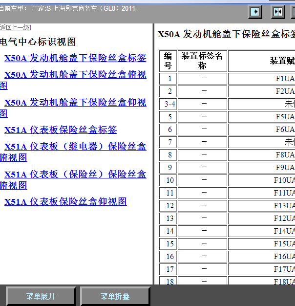11年别克GL8保险丝说明