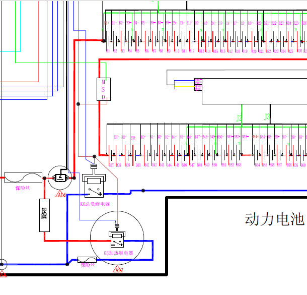 17年众泰Z500EV动力电池线路图