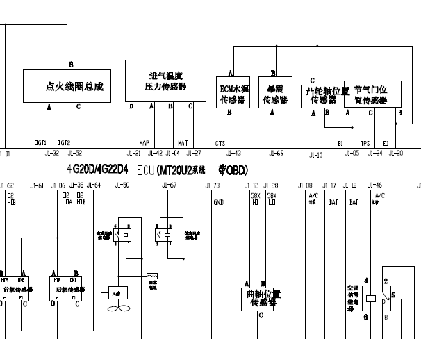 金杯海狮水温传感器电路图