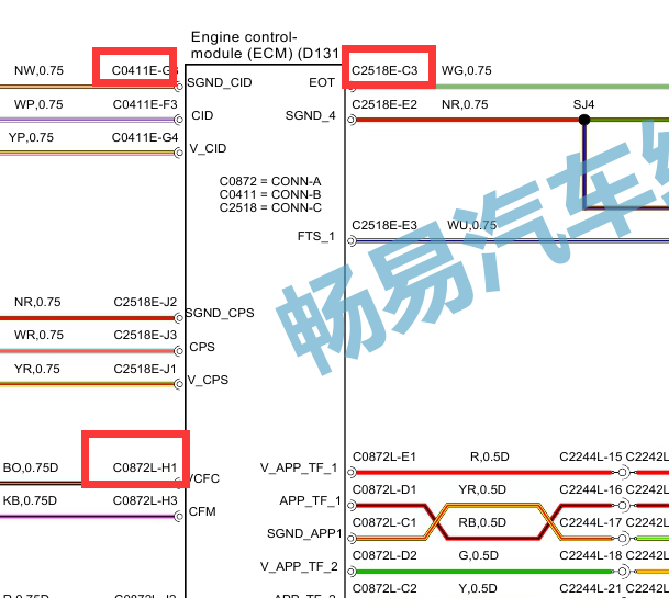 2009年路虎揽胜发动机电路图