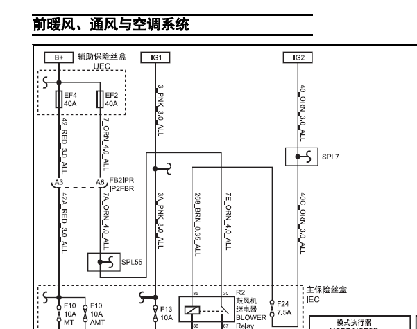 上汽大通V80空调电路图