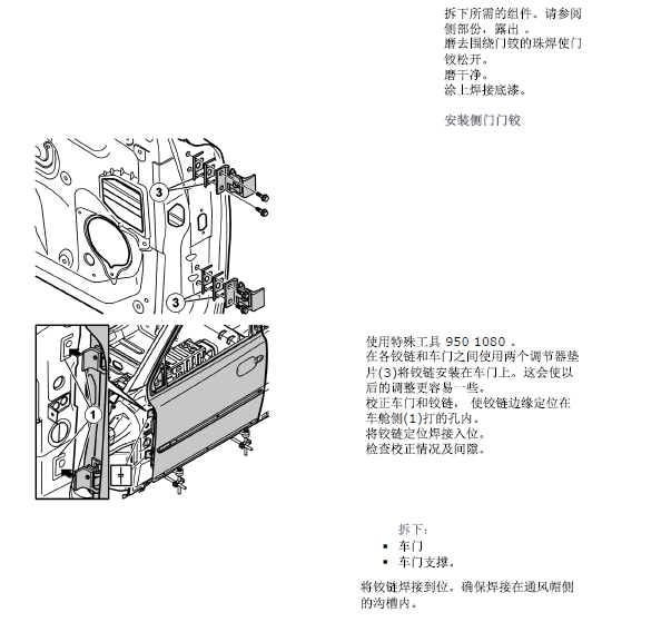 05年沃尔沃CX90车门拆装