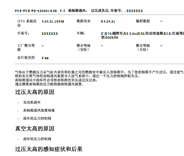 2009年宝马X5 曲轴通风