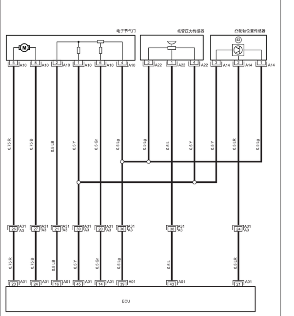14年瑞风M5发动机线路图