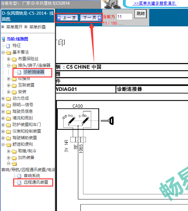 14年雪铁龙C5诊断线路图