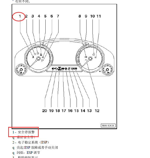 10年大众途锐仪表指示器