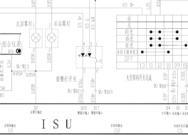 奇瑞瑞虎灯光电路图