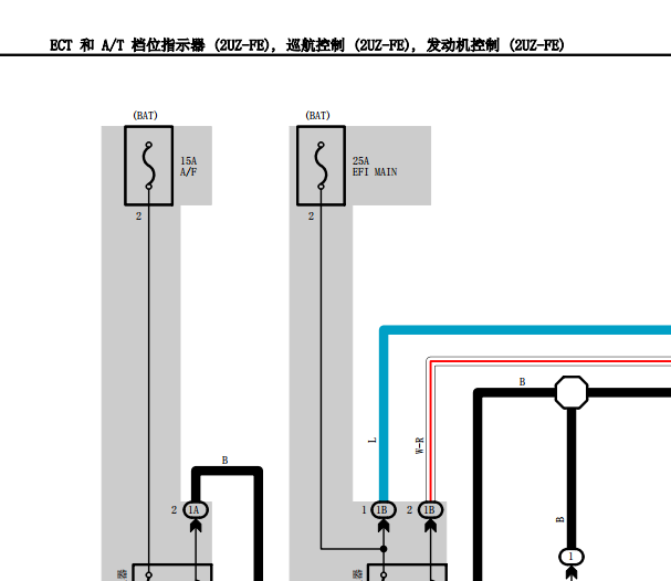 2008年丰田酷路泽变速箱电路图