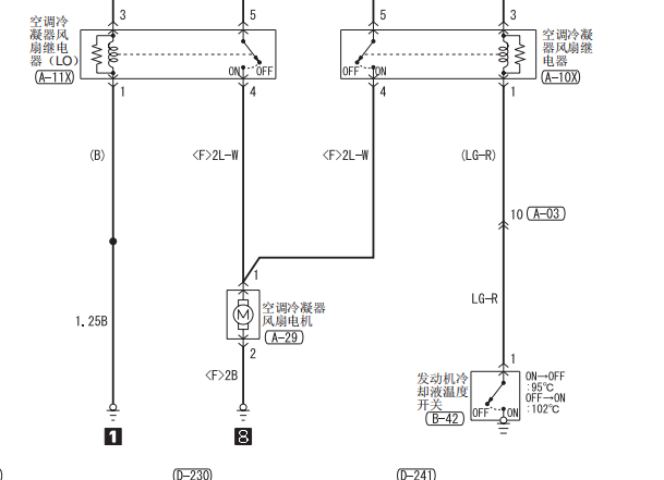 2015年三菱帕杰罗风扇电路图