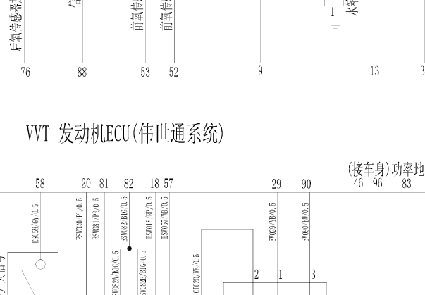 北汽威旺306发动机电路图