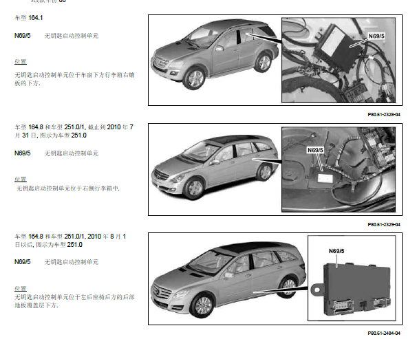 2008 年奔驰GL550智能控制莫看位置