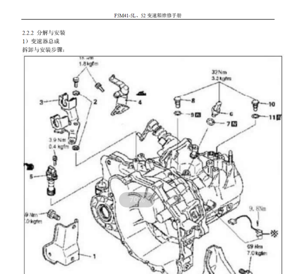 2009-2011年骏捷FSV变速箱维修手册