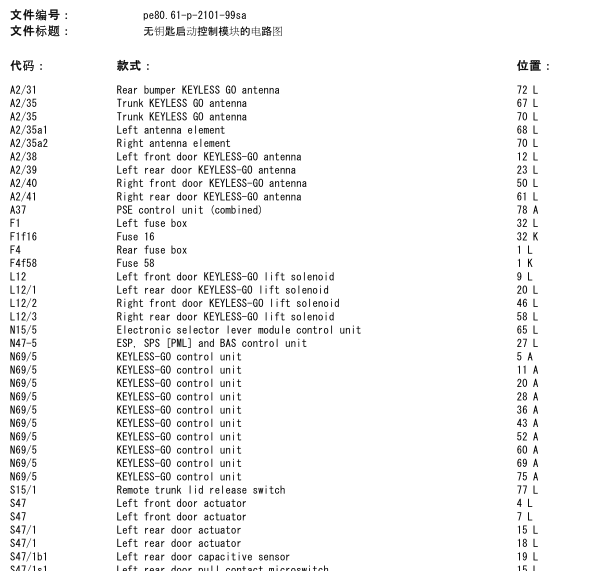 04年奔驰s350遥控接收电路图