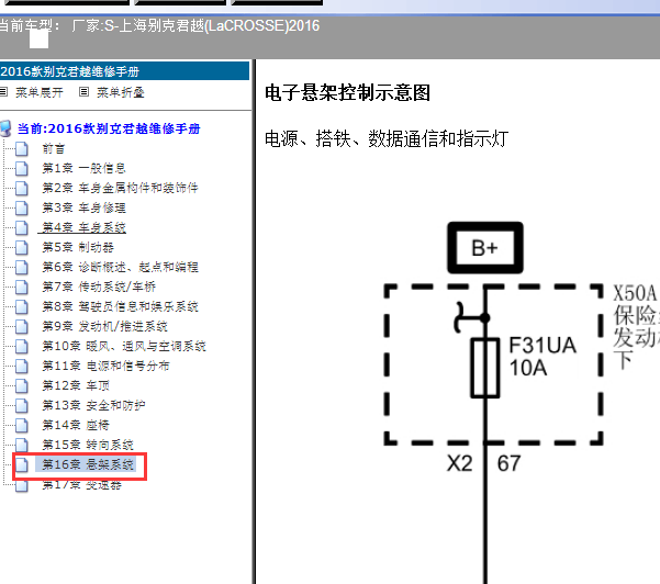 16年君越底盘控制电路图