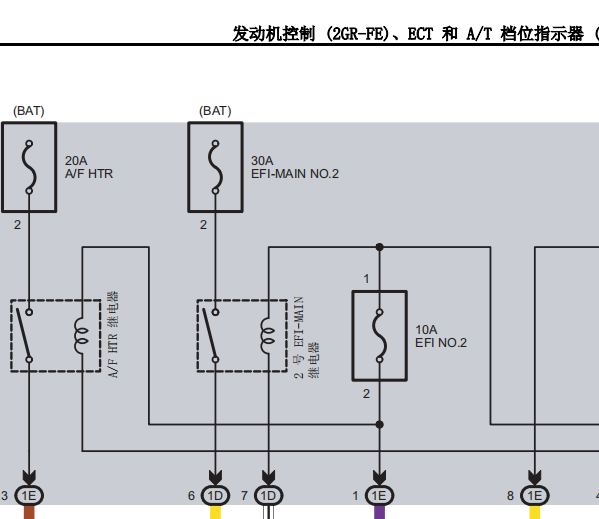 丰田2GR发动机电路图