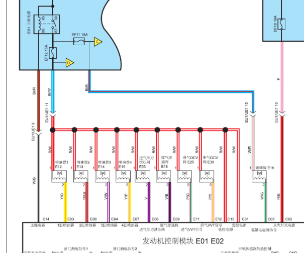 2018年比速T5发动机电路图