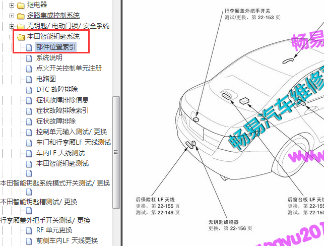 2008-2011年本田雅阁智能钥匙资料