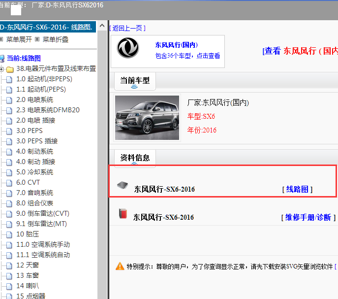 2016年东风风行SX6全车电路图