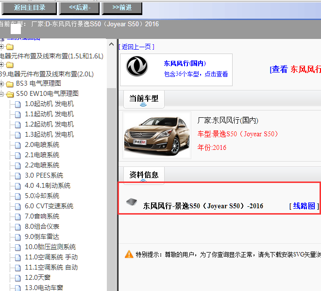 2016年景逸S50全车电路图