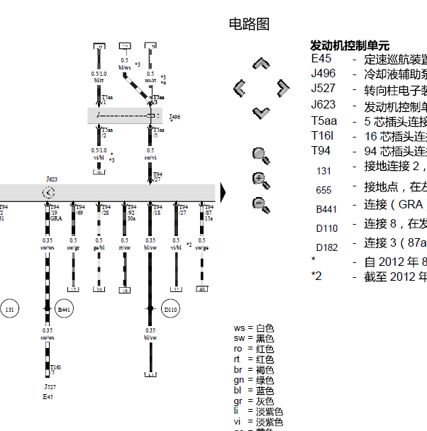 10年大众速腾发动机线路图