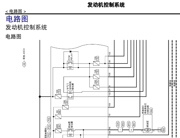 2016年日产逍客发动机电路图