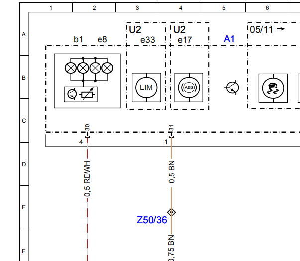 2007年奔驰ML350仪表电路图