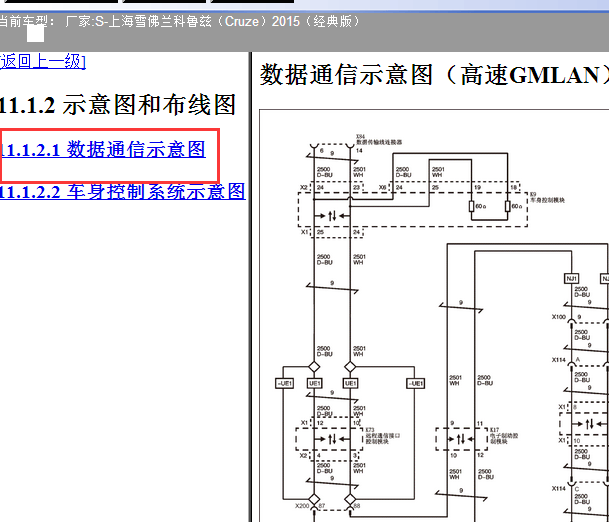 2015年雪佛兰科鲁兹通讯电路图