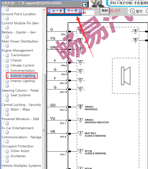 03年捷豹XJ大灯线路图
