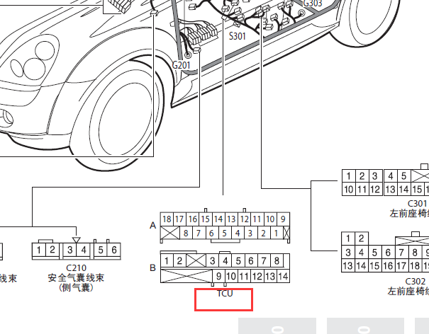 2006年双龙雷斯特变速箱电脑位置