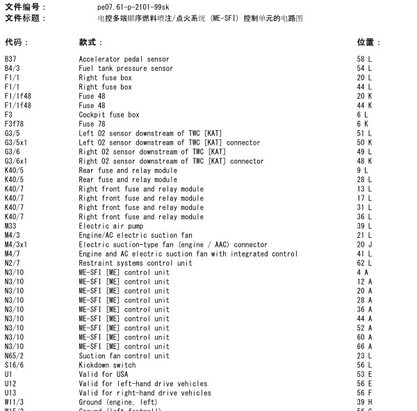 06年奔驰S350发动机电路图