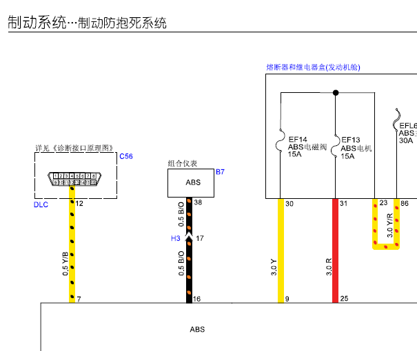 2015年五十铃瑞迈ABS电路图