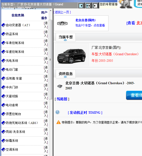 03年吉普大切诺基线路图