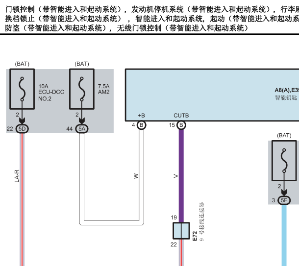 2018年凯美瑞智能启动电路图
