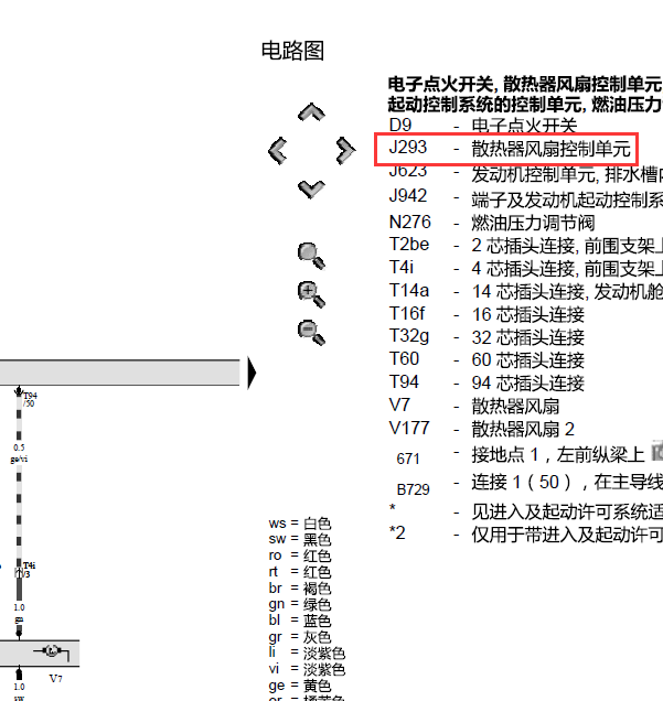15年大众迈腾冷却风扇线路图