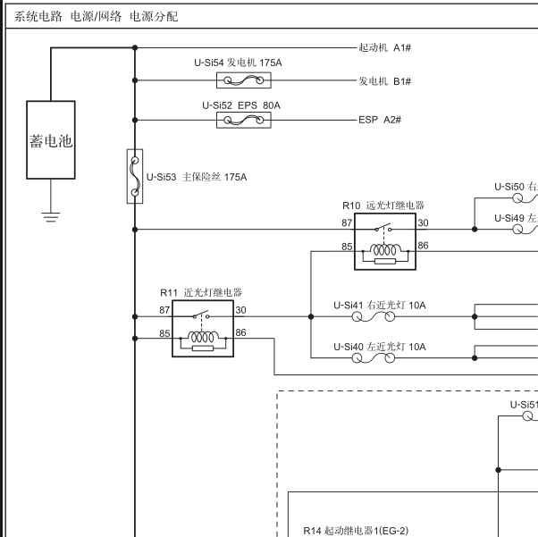 2015年B50车内保险丝电路图