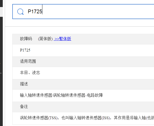 P1725故障码资料