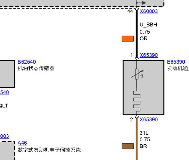 2011 年宝马523 机油油位传感器电路
