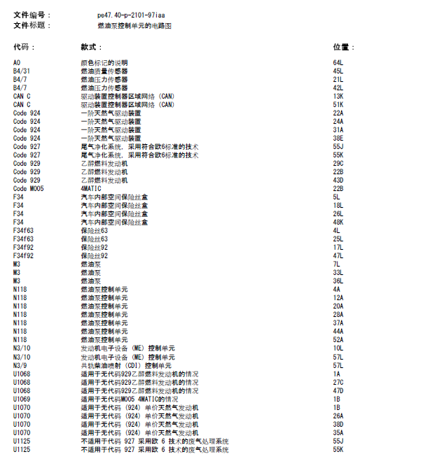 14年奔驰B180发动机油泵线路图
