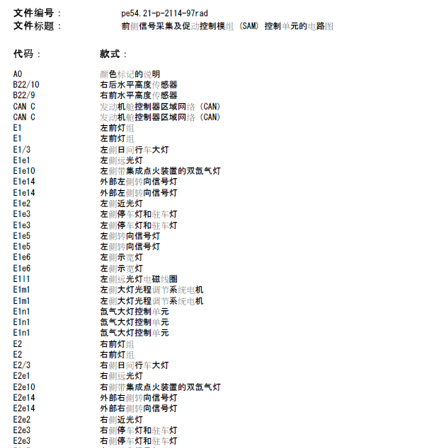 11年奔驰R350灯光线路图