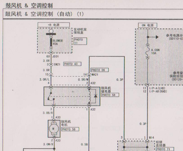 2007年起亚佳乐空调电路图