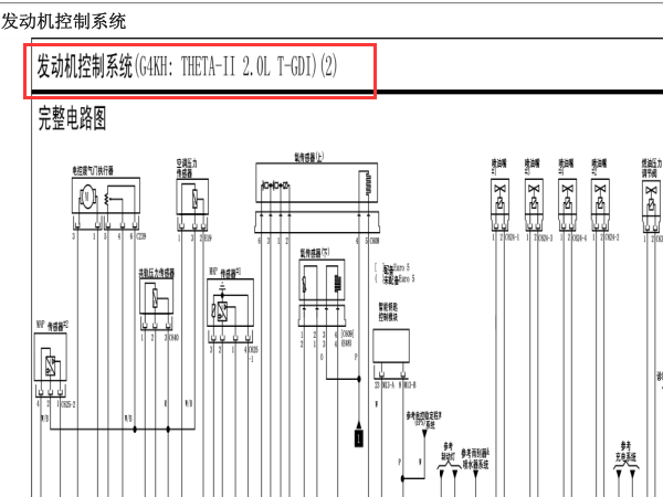 现代胜达发动机电路图