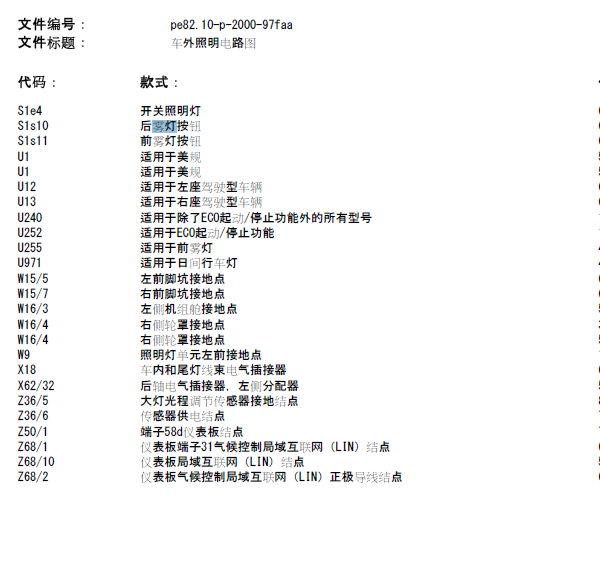 10年奔驰C200雾灯线路图