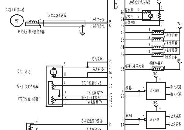 江淮瑞鹰发动机电路图