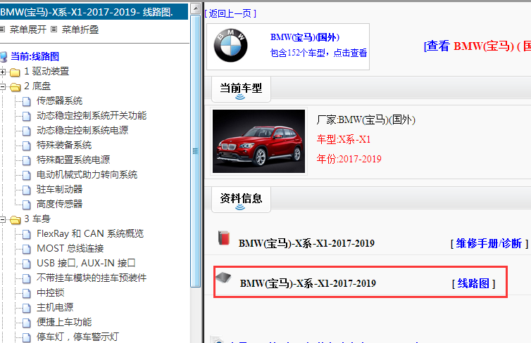 2017-2019年宝马X1电路图