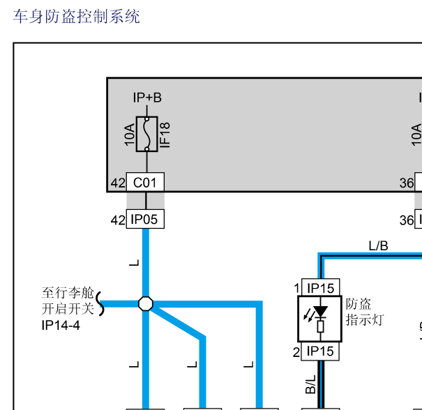 2013年吉利帝豪防盗电路图
