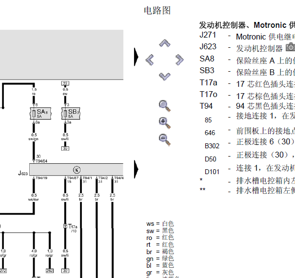 10年奥迪A6L发动机线路图